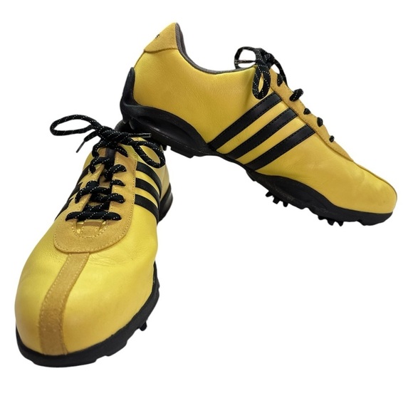 Adidas Yellow/Black Z-Traction Isabelle Golf Shoe/Cleat Preowned Size 9 - Picture 1 of 10